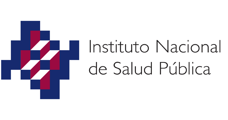 Logo of the Instituto Nacional de Salud Pública (INSP) featuring a geometric design in red, white, and blue next to the institute’s name.