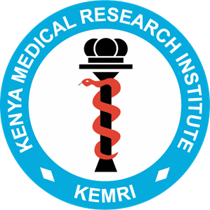 KEMRI logo: circular design with text around the circle.