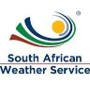 South African Weather Service logo featuring a colorful swirl design with a yellow sun and the organization's name below